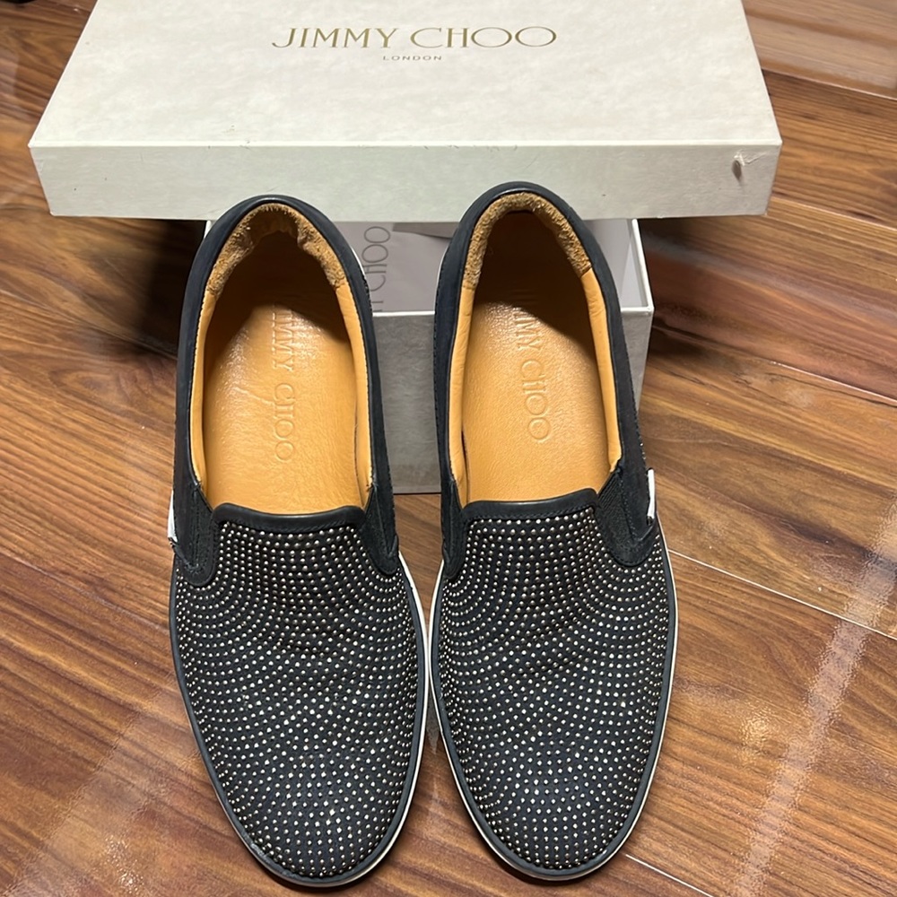Slip on Sneaker Jimmy Choo size 41 Navy blue Leather